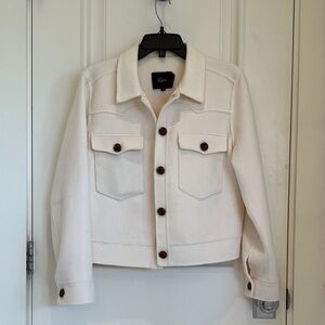 Chic Cream Button-Up Jacket from Rails